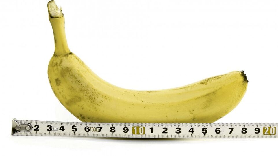 penis measurement after gel augmentation on the example of a banana